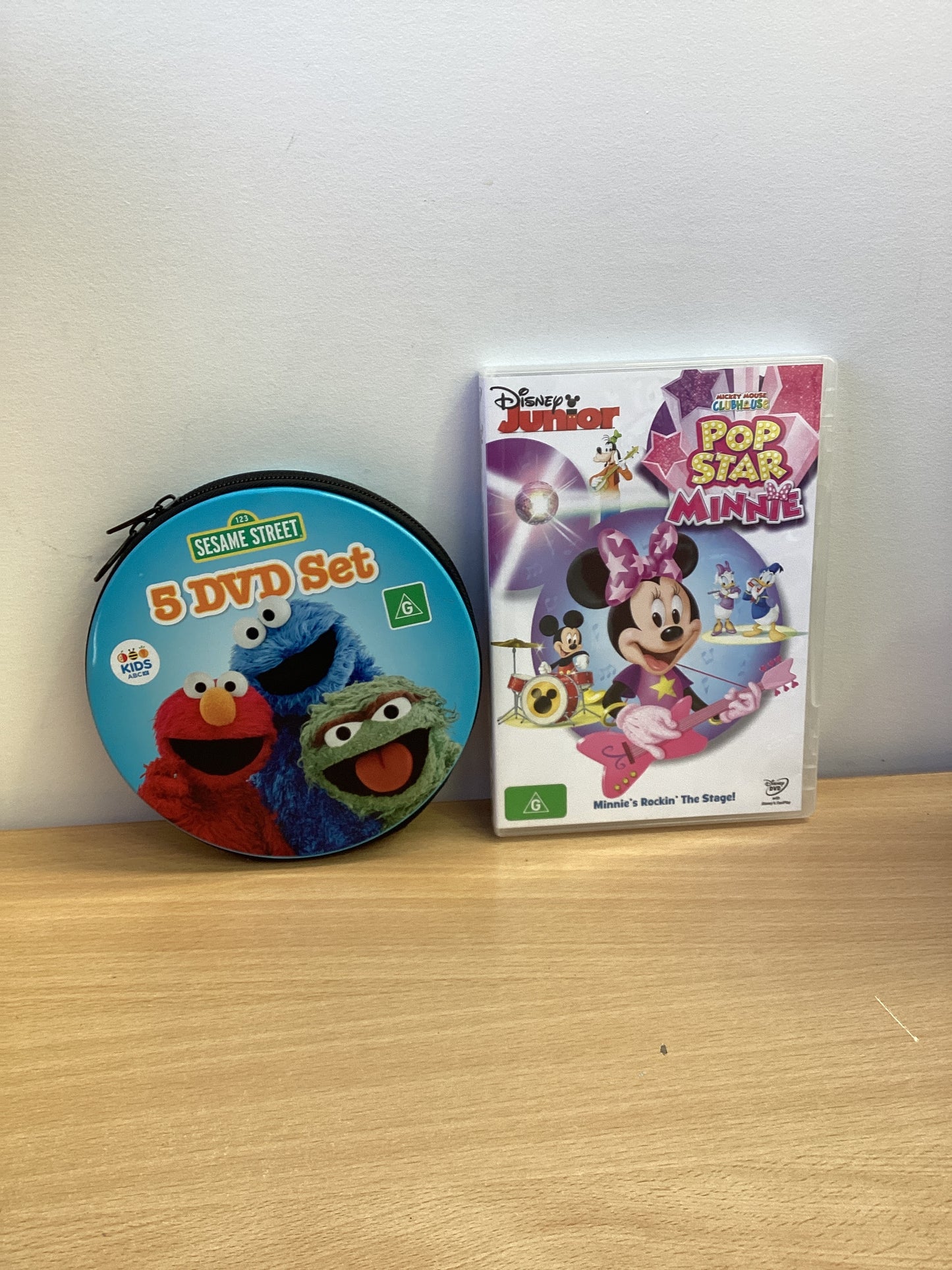 Sesame Street and Minnie Mouse pop star dvds