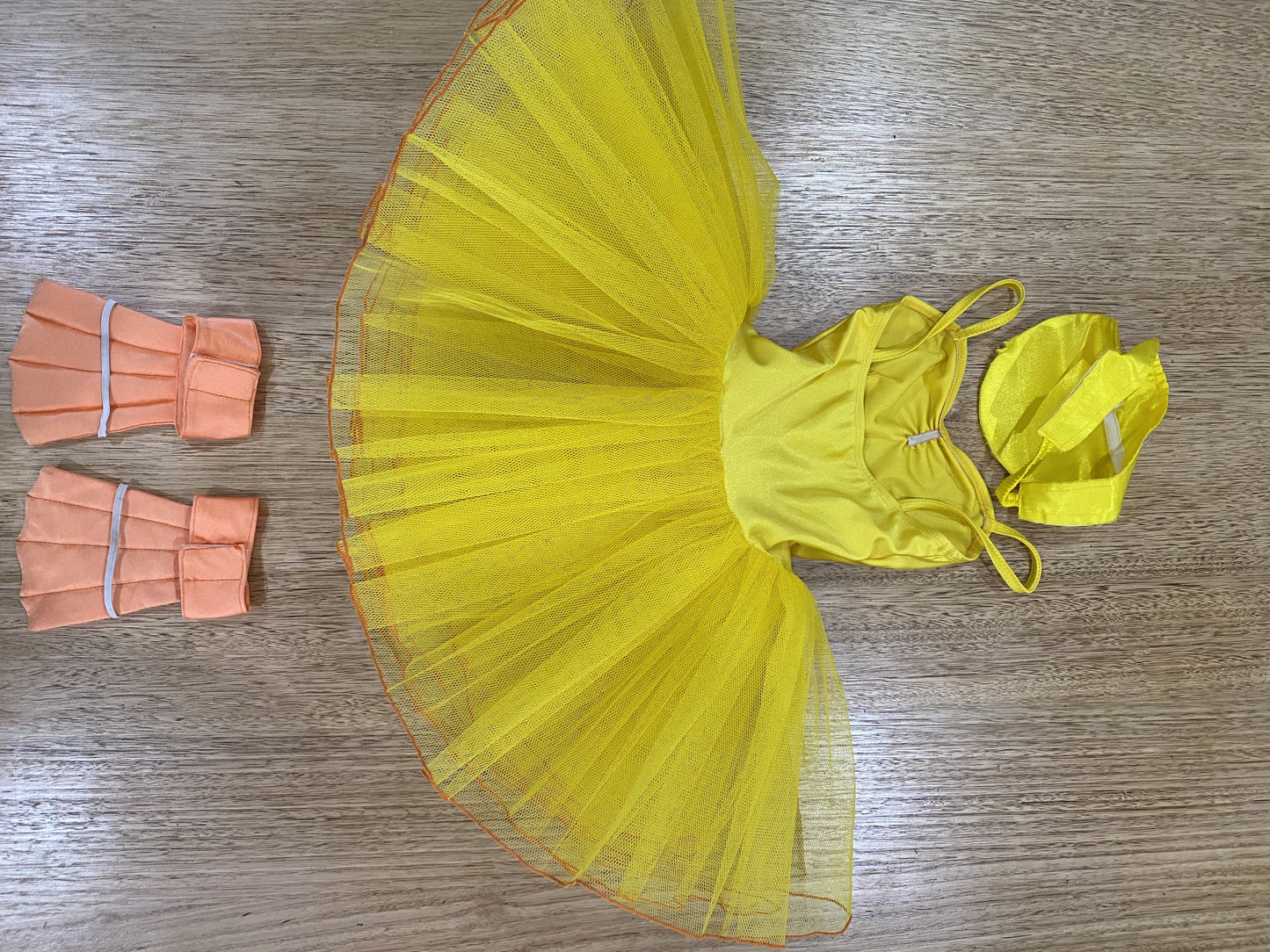 A 123411 Little Duckling - Yellow tutu small child with web feet and beak